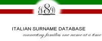 ITALIAN SURNAME DATABASE - Connecting Families One Surname at a Time