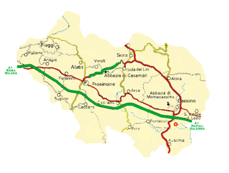 Map of Frosinone